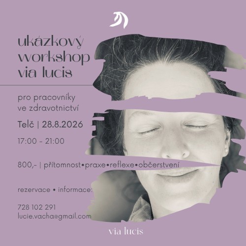 Pozvánka na ukázkový workshop Via Lucis, Telč, 28. 8. 2026